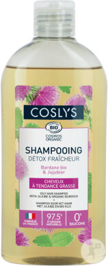 Coslys Shampoing Cheveux Gras Détox Fraîcheur Flacon 250ml