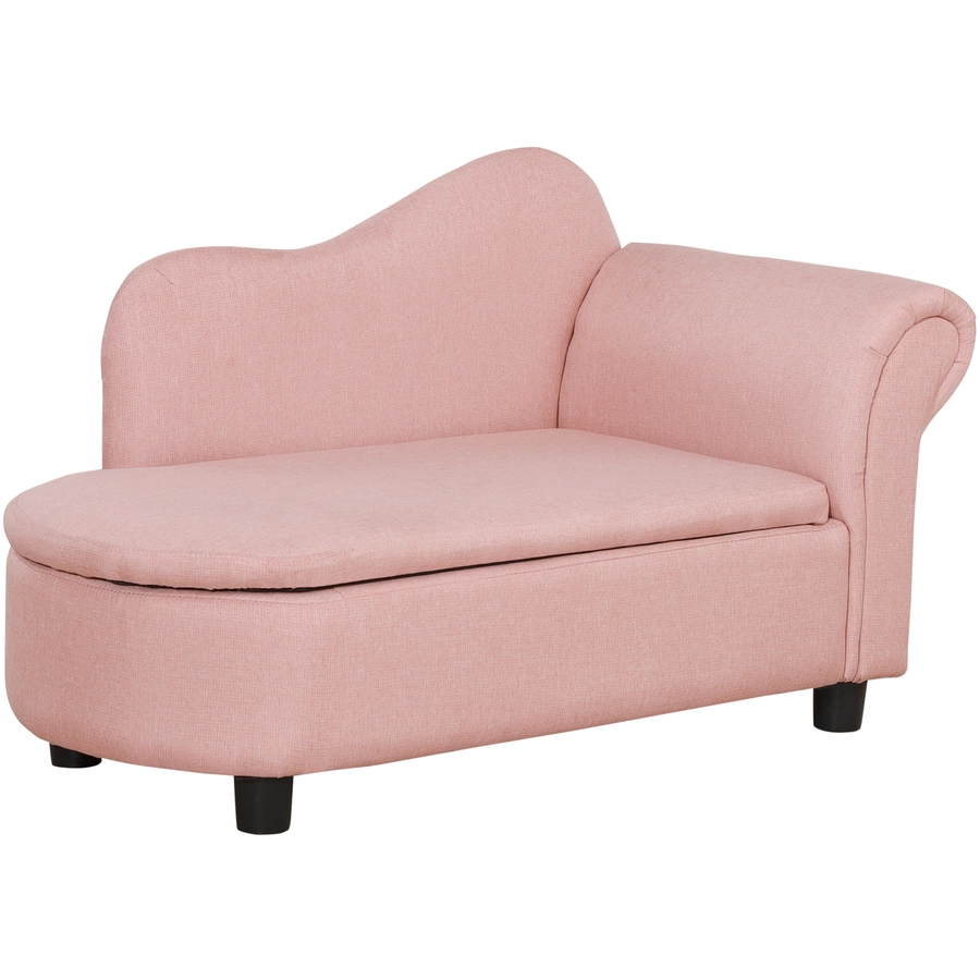 HOMCOM Kindersofa mit Armlehne rosa