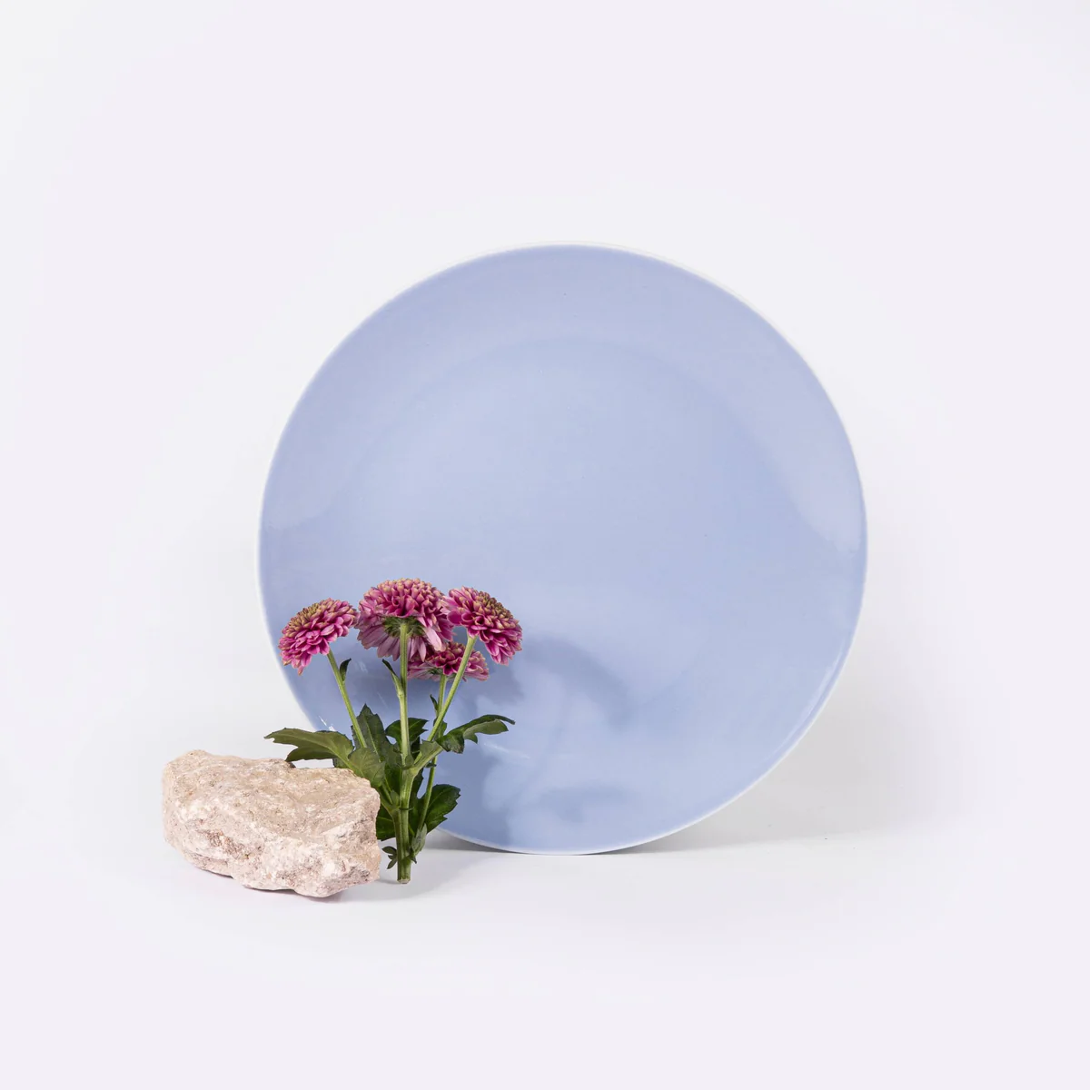 Assiette plate ronde 25cm bleu OGRE La Fabrique