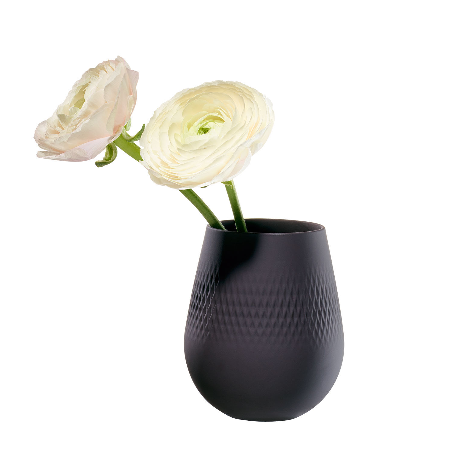 Manufacture Vase Black, 4.9'' x 5.8'', Premium Porcelain