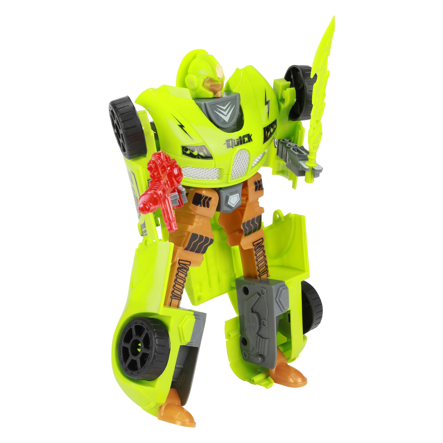 Roboforces Transformeer Auto Robot Groen
