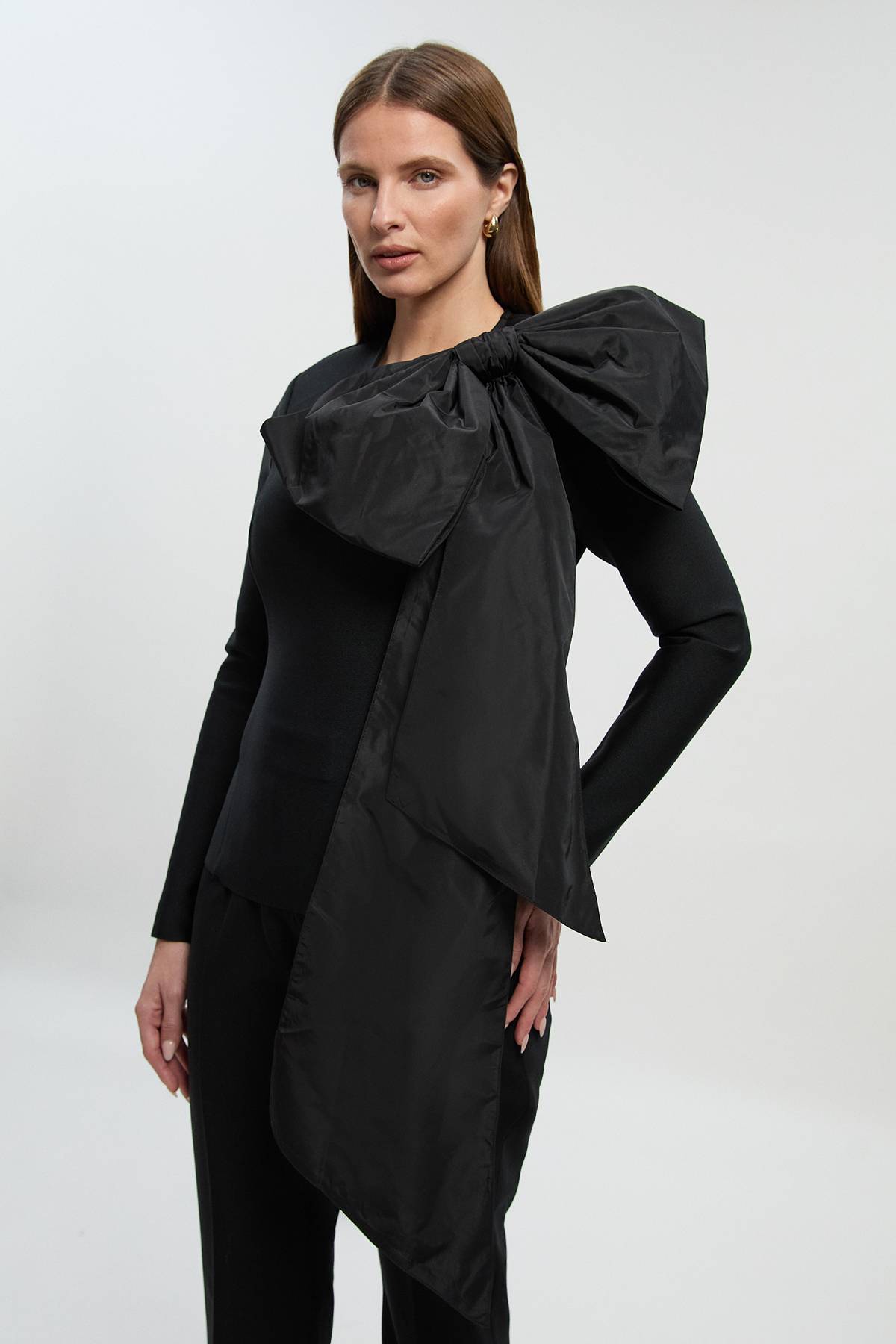 KarenMillen Haut en Maille à Nœud en Taffetas avec Effet Bandage Moulant
