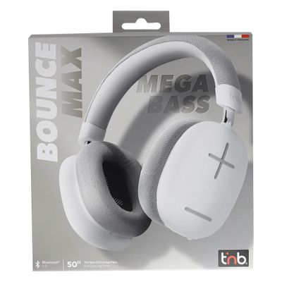T'nB Bounce Max - Casque Bluetooth sans fil - blanc