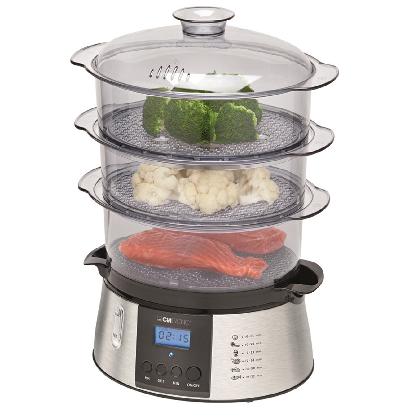 Clatronic Cuiseur à vapeur gris - 700-800W