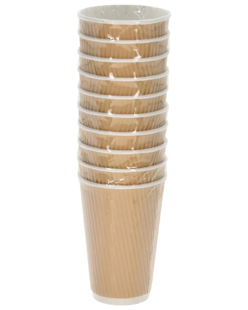 Papkrus rillet 250 ml 10-pak