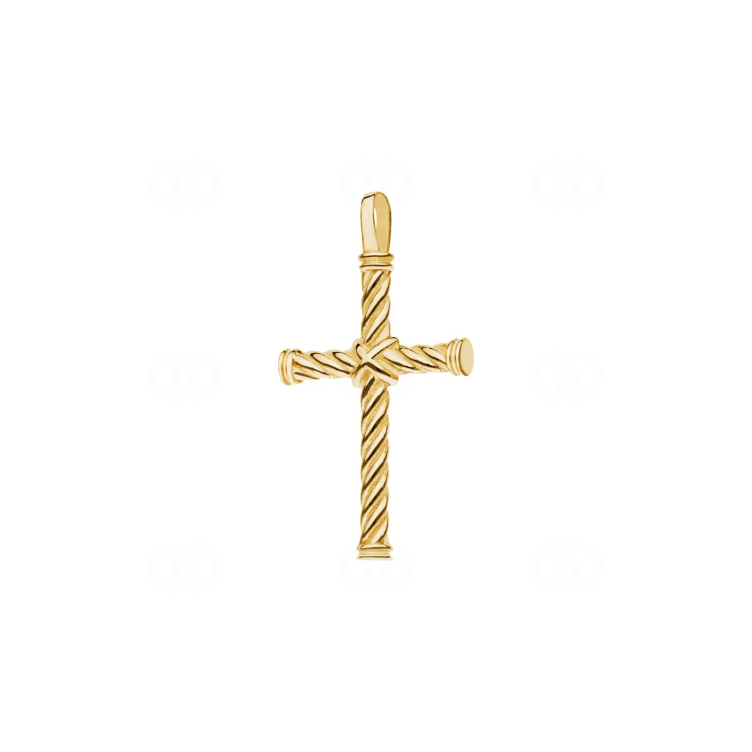 Kreuzanhänger 750/18 K Gelbgold 37 x 20mm