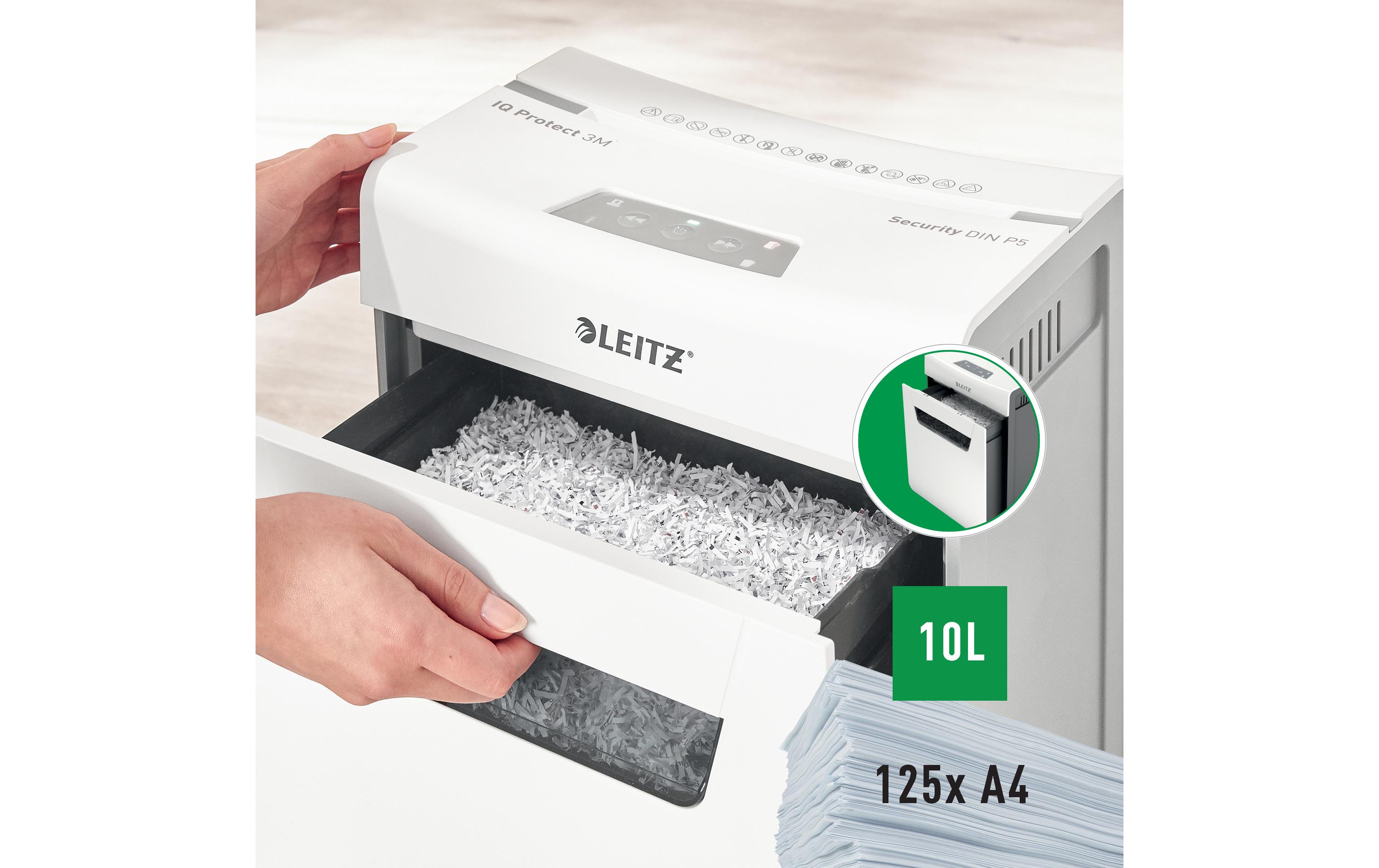 Aktenvernichter IQ Protect Premium 3M , P-5, 3 Blatt<br>Manueller Dokumentenvernichter mit Mikroschnitt für die sichere Vernichtung streng vertraulicher Unterlagen