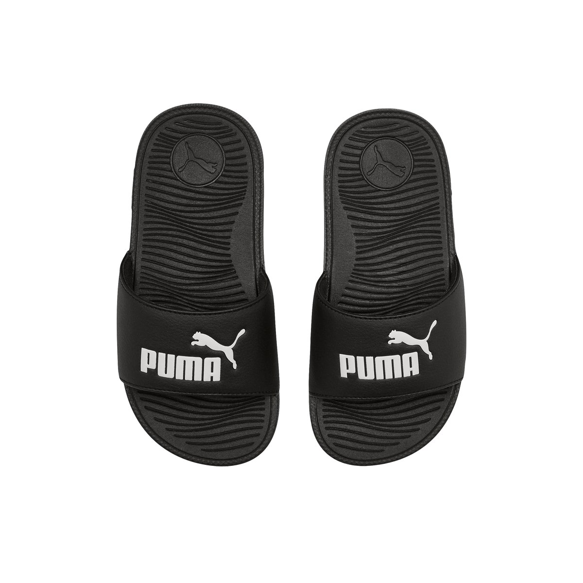 PUMA-Coolcatps-jb-Sandales athlétiques à glissière - Talon plat - Noir/Blanc