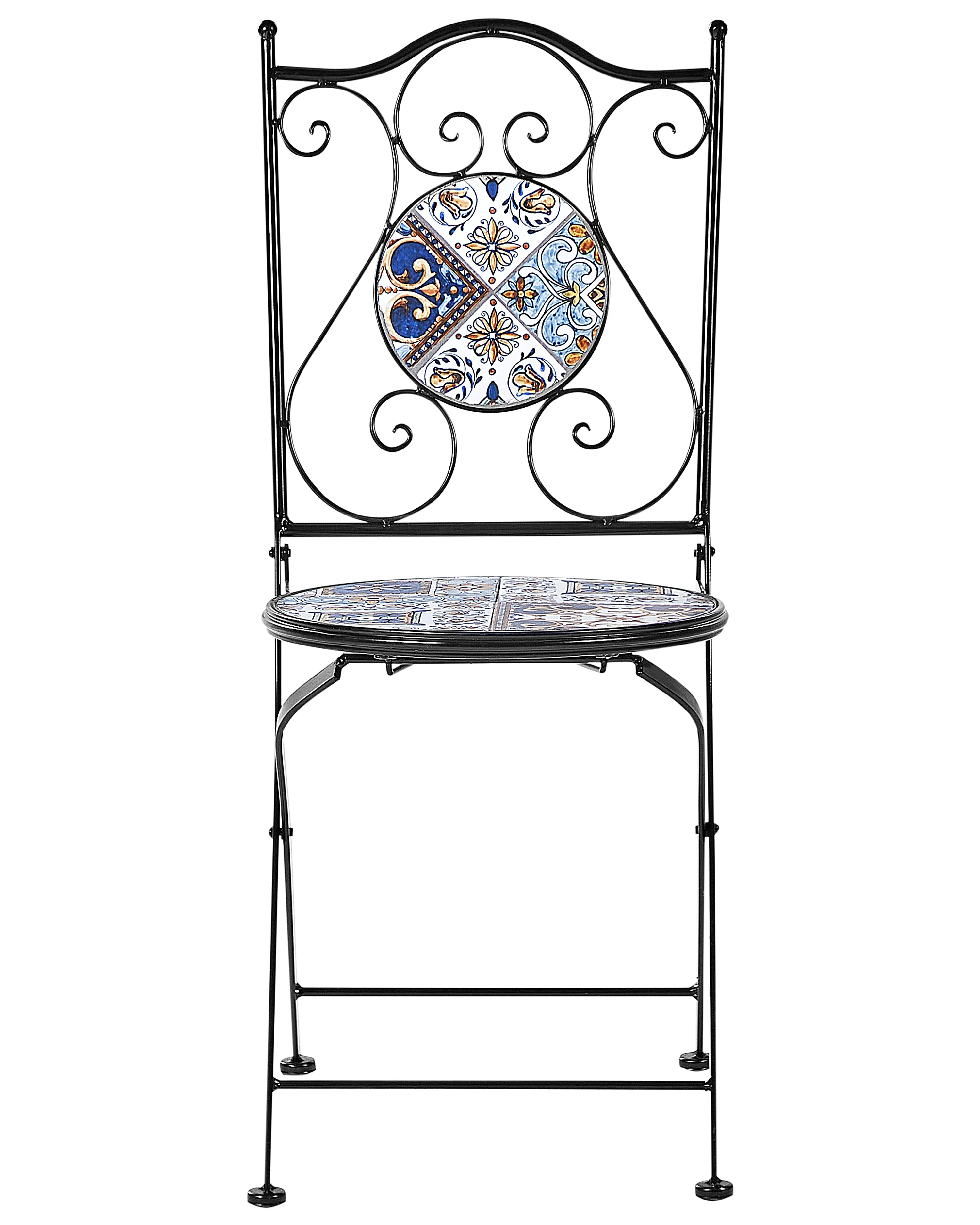 Set van 2 tuinstoelen CIVITA Metaal Zwart