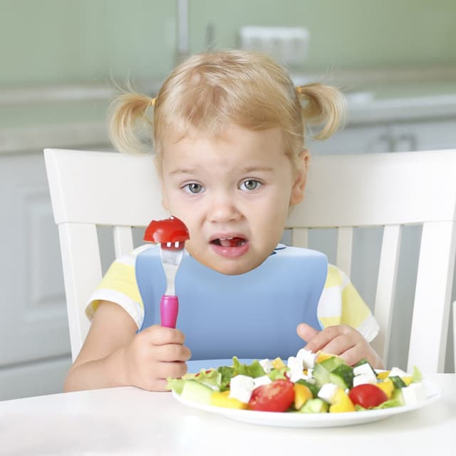 Babyhagesmæk af silikone med drypbakke (blå)