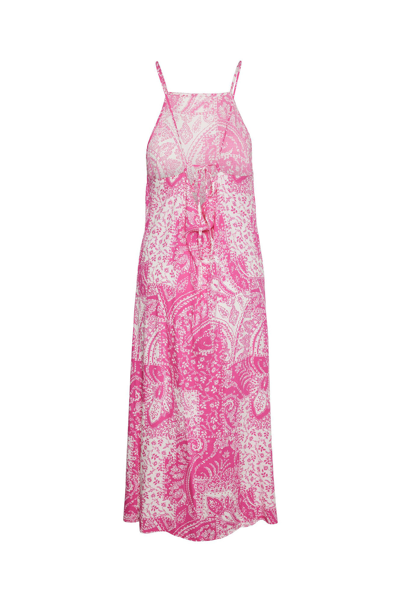 Vestido longo de alças finas - Rosa