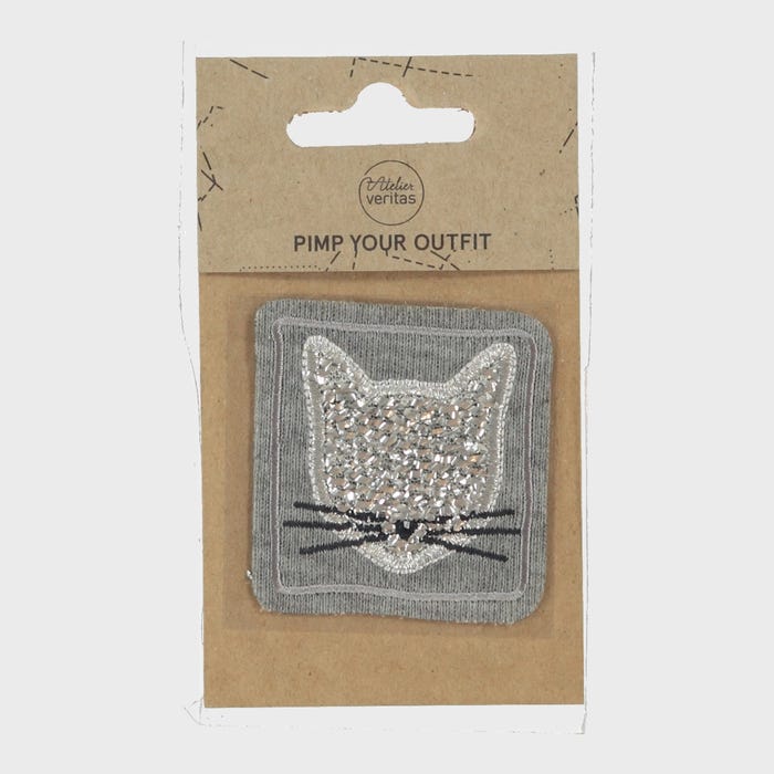 Atelier Veritas-Patch met glitterkat 5x5cm