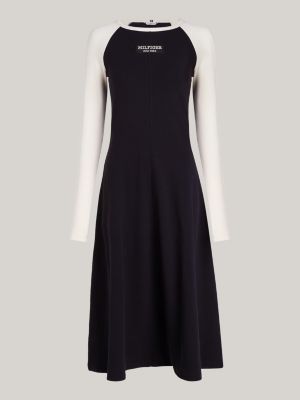 Vestido de beisebol canelado Hilfiger Monotype