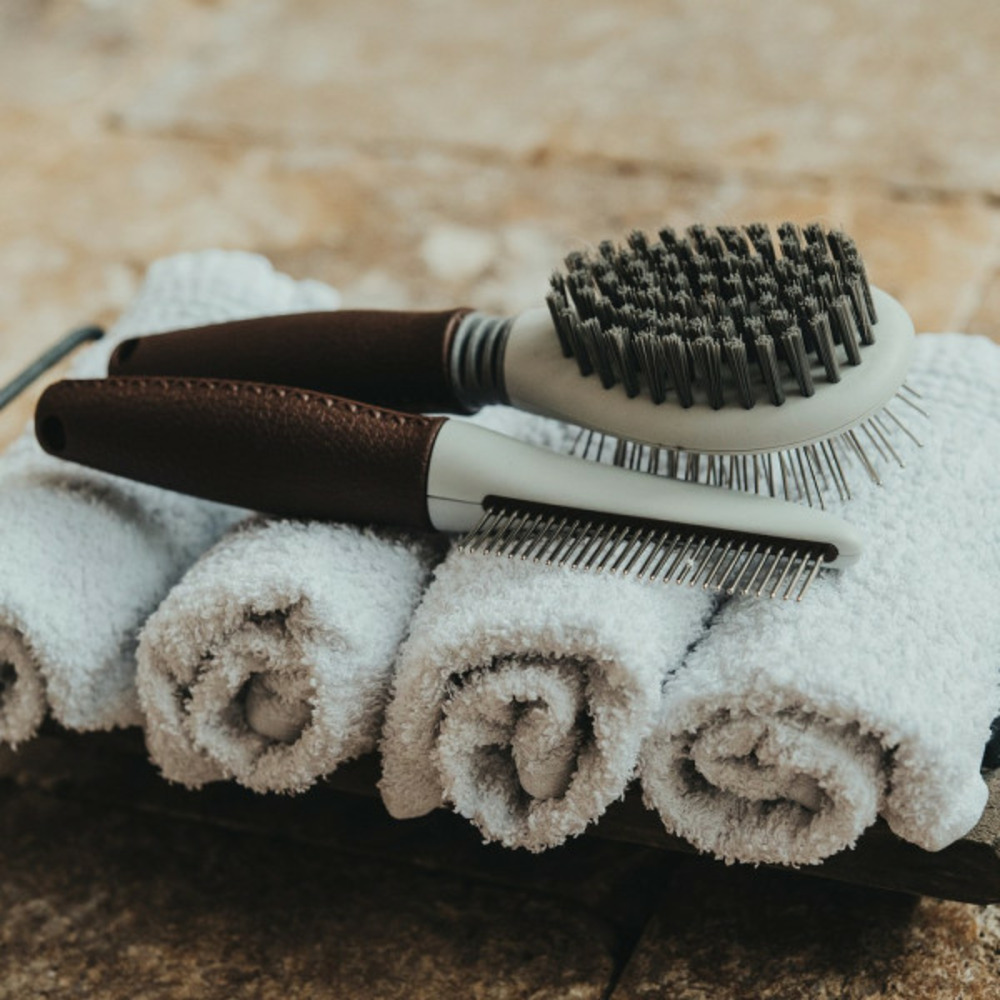 Brosse à cheveux plaque tournante râteau taille m