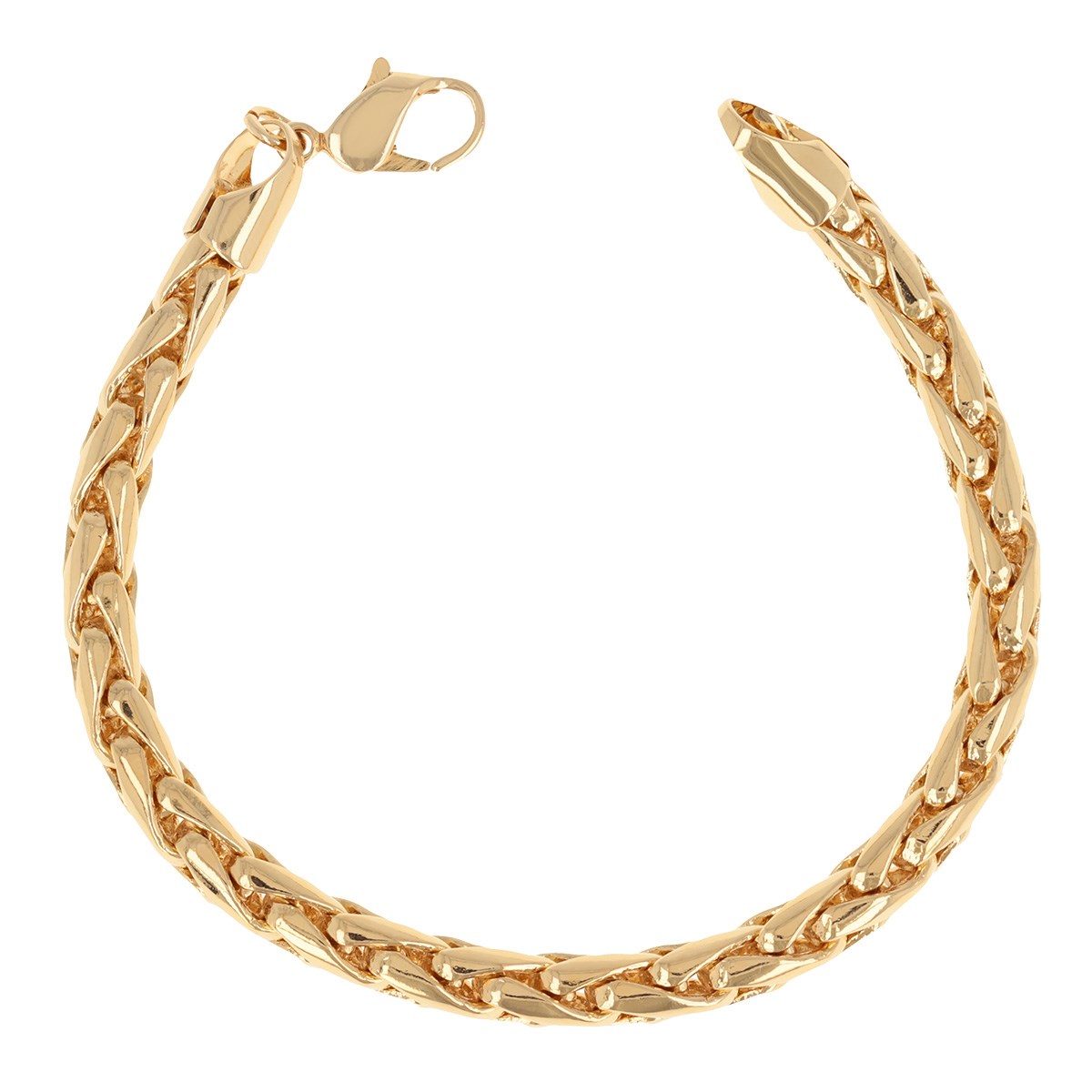 Bracelet plaqué or palmier 8MM 19cm