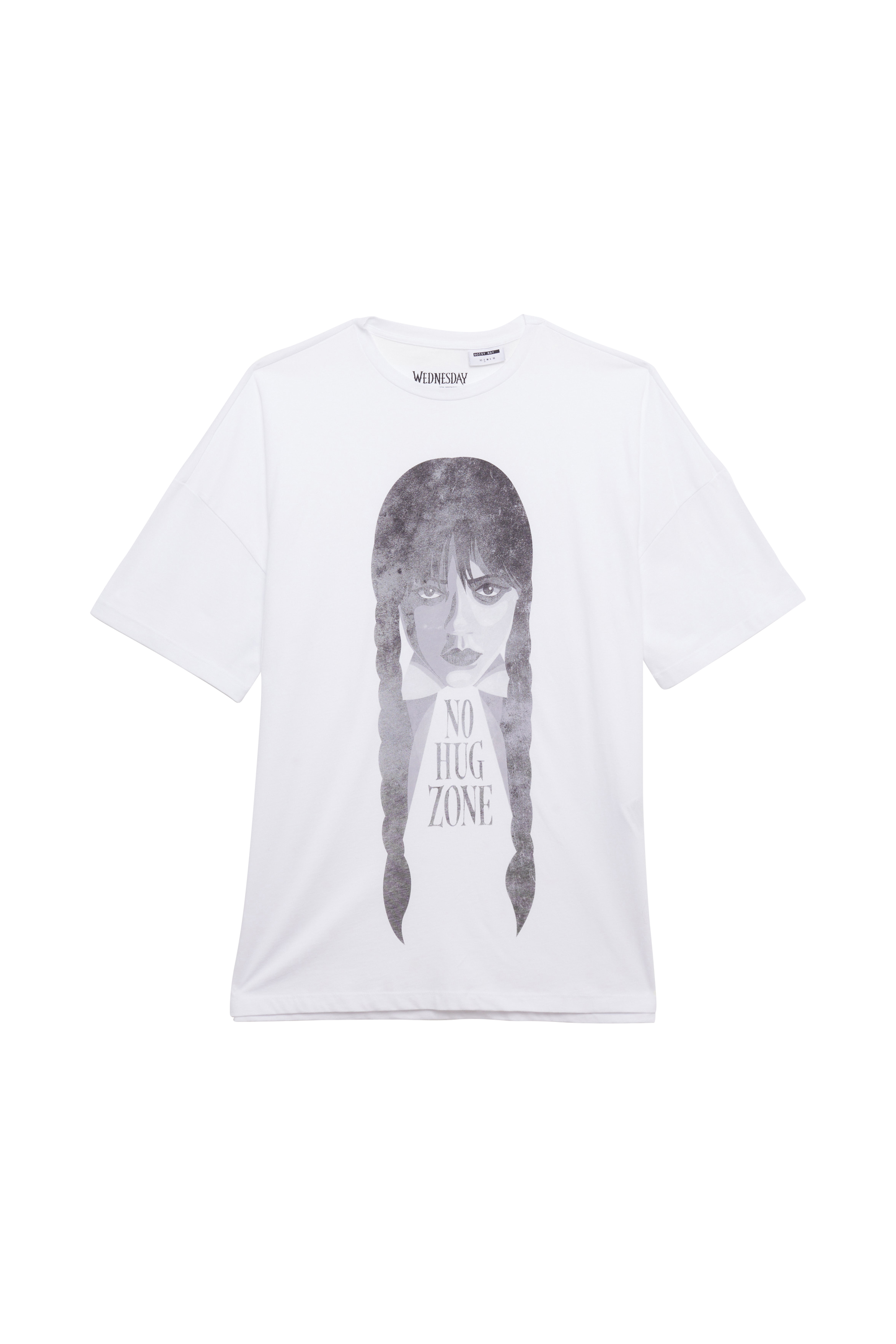 NOISY MAY T-shirt NMCURLY TSHIRT S/S LAB Blanc