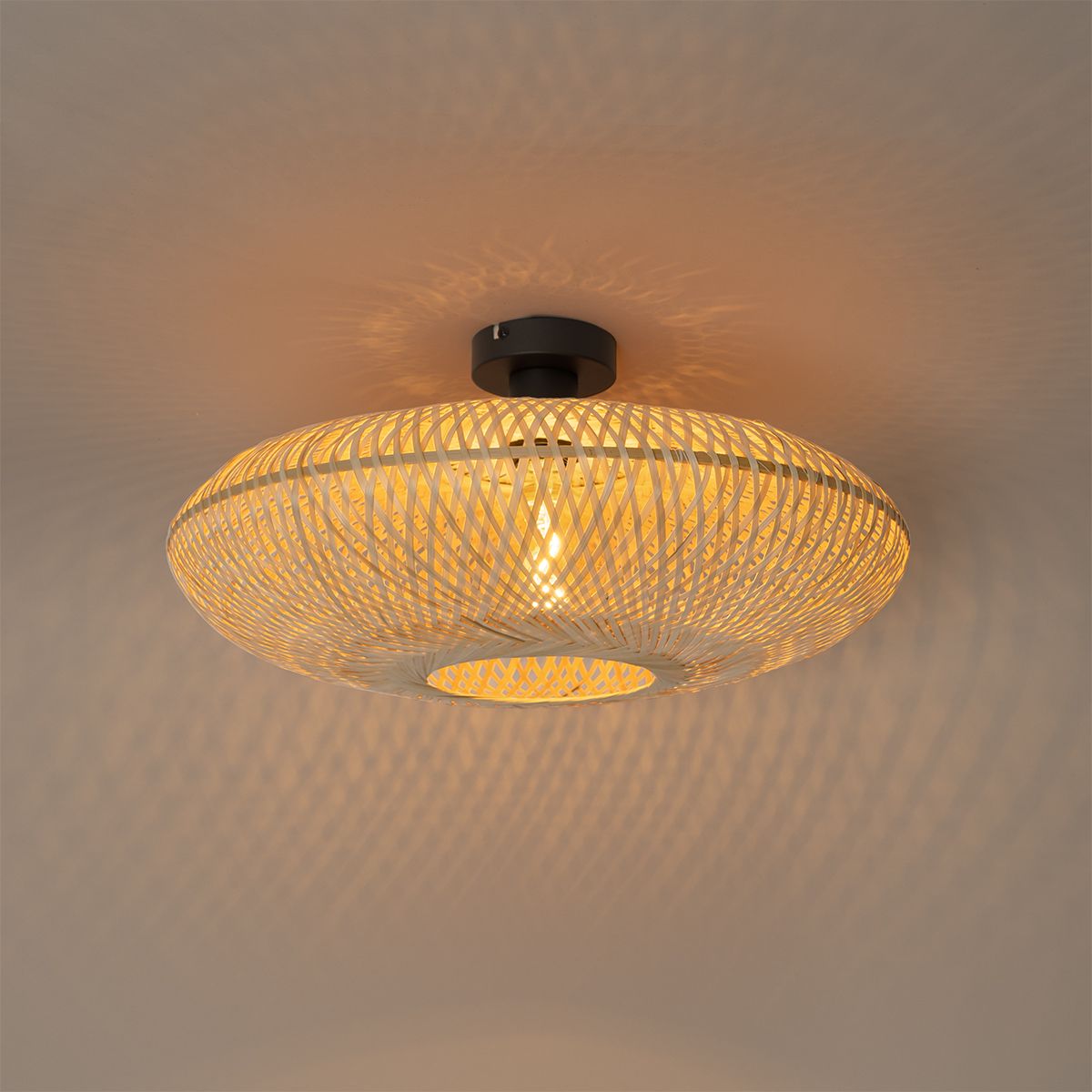 Smart plafondlamp bamboe 50 cm incl. Wifi G95 - Ostrava