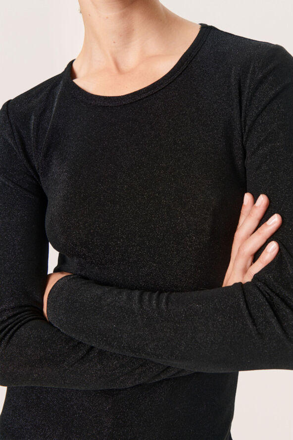 Soaked in Luxury SLSkylara Round Neck LS Black