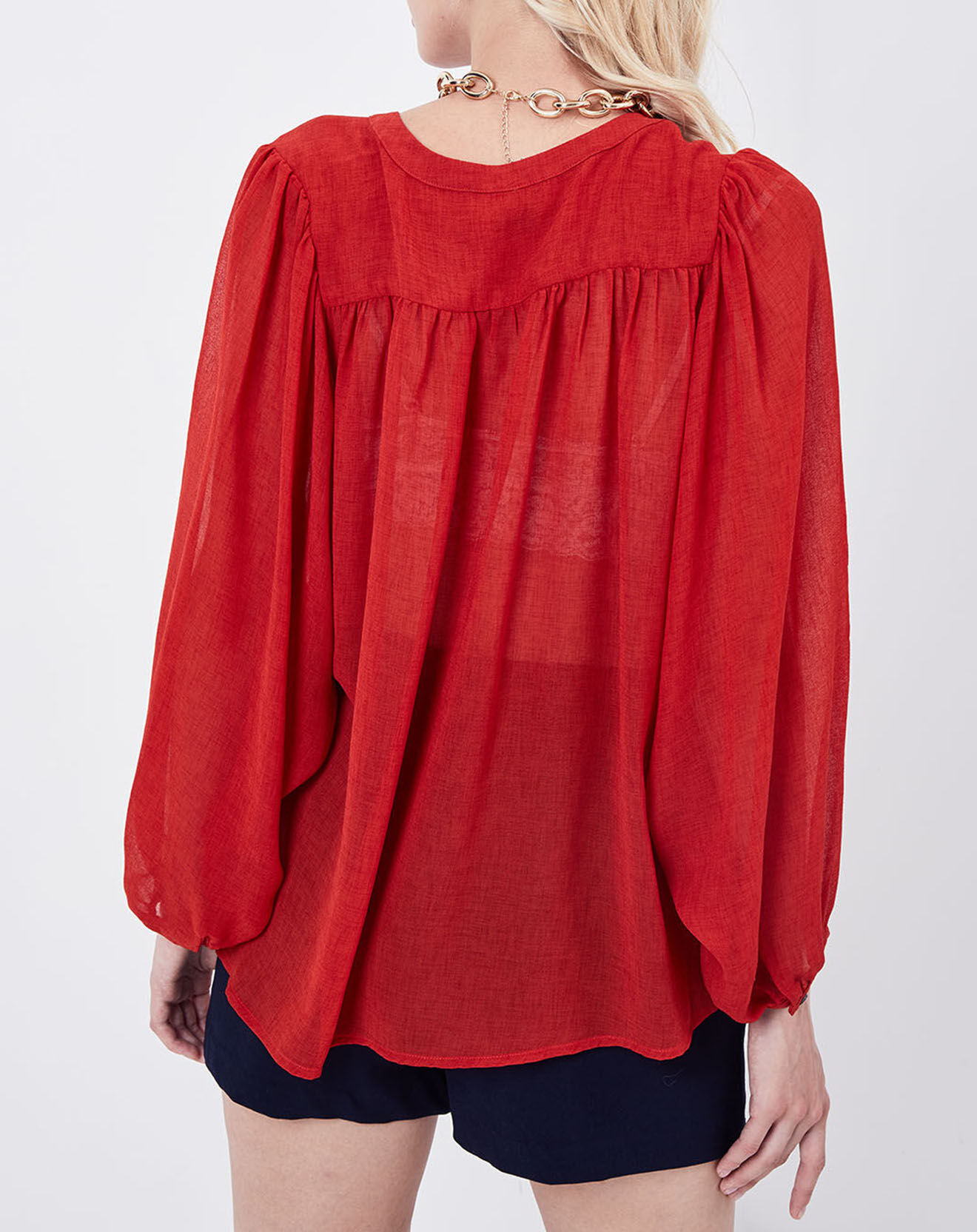 See u Soon Chemise Jaque transparente rouge