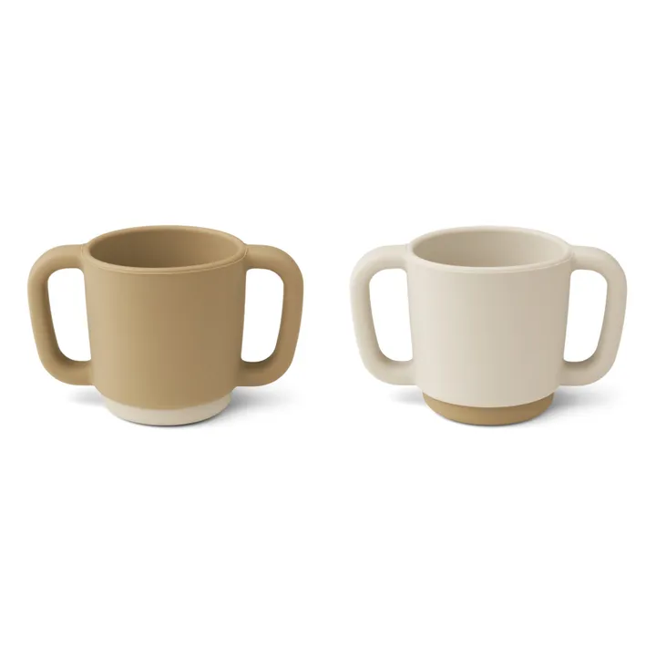Liewood Tasse d'apprentissage Alicia en silicone - Set de 2 | Marron