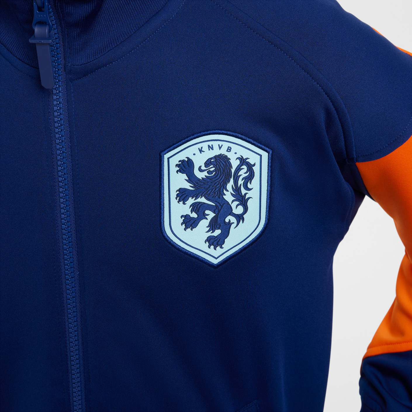 Nike Nederland Academy Pro Anthem Trainingsjack Full-Zip 2024-2026 Kids Blauw Oranje Wit