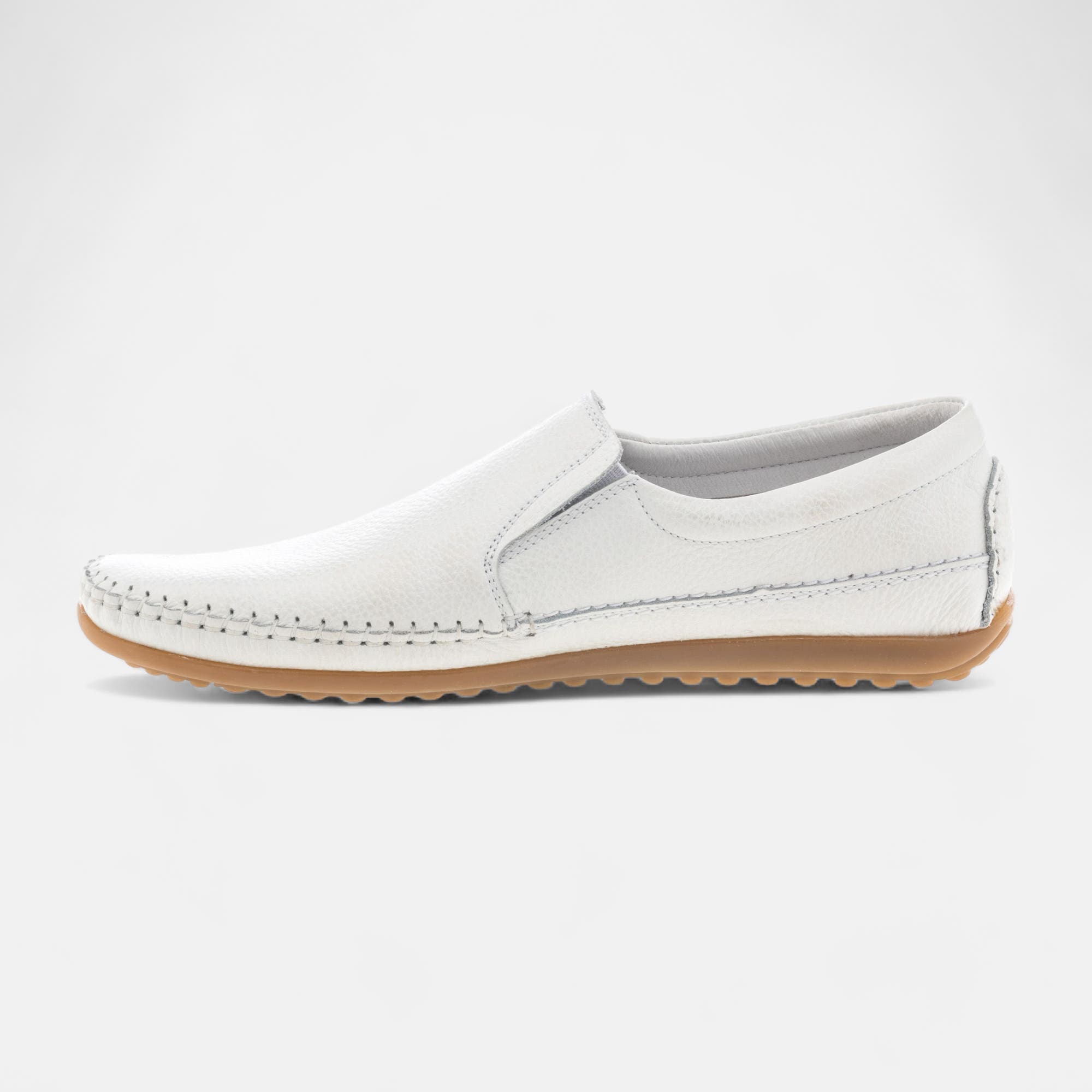 Mocassins Homme en cuir blanc