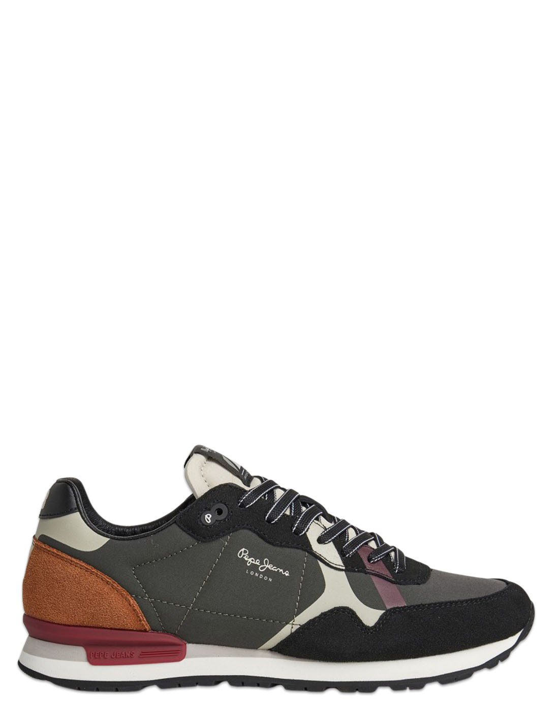 pepe jeans Baskets de ville homme brit print m blk/green
