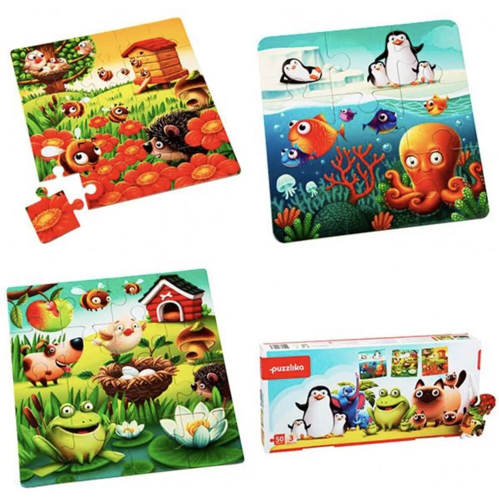 PUZZLES 3 EN 1 MES ANIMAUX FAVORIS