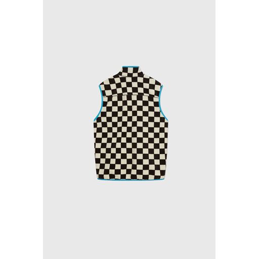Wood Wood Dax IVY Fleece Vest, Off White/Black Coffee, L