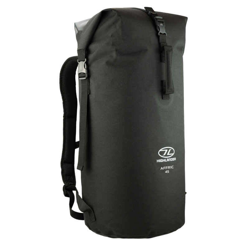 Highlander affric 45l waterdichte rugzak - black