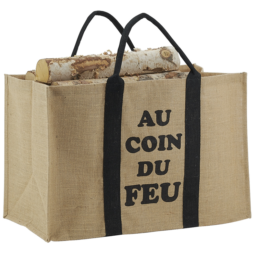 Sac à bûches en jute