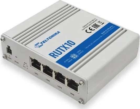 Teltonika RUTX10 - Trådløs router 4-port switch - 1GbE - Wi-Fi 5 - Dual Band - DIN monterbar på skinne