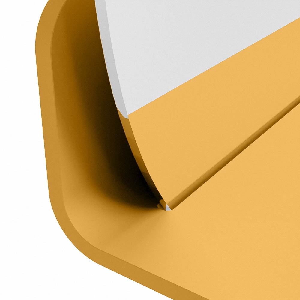 Mondiaz Spot spiegel rond Ø50cm met planchet ocher