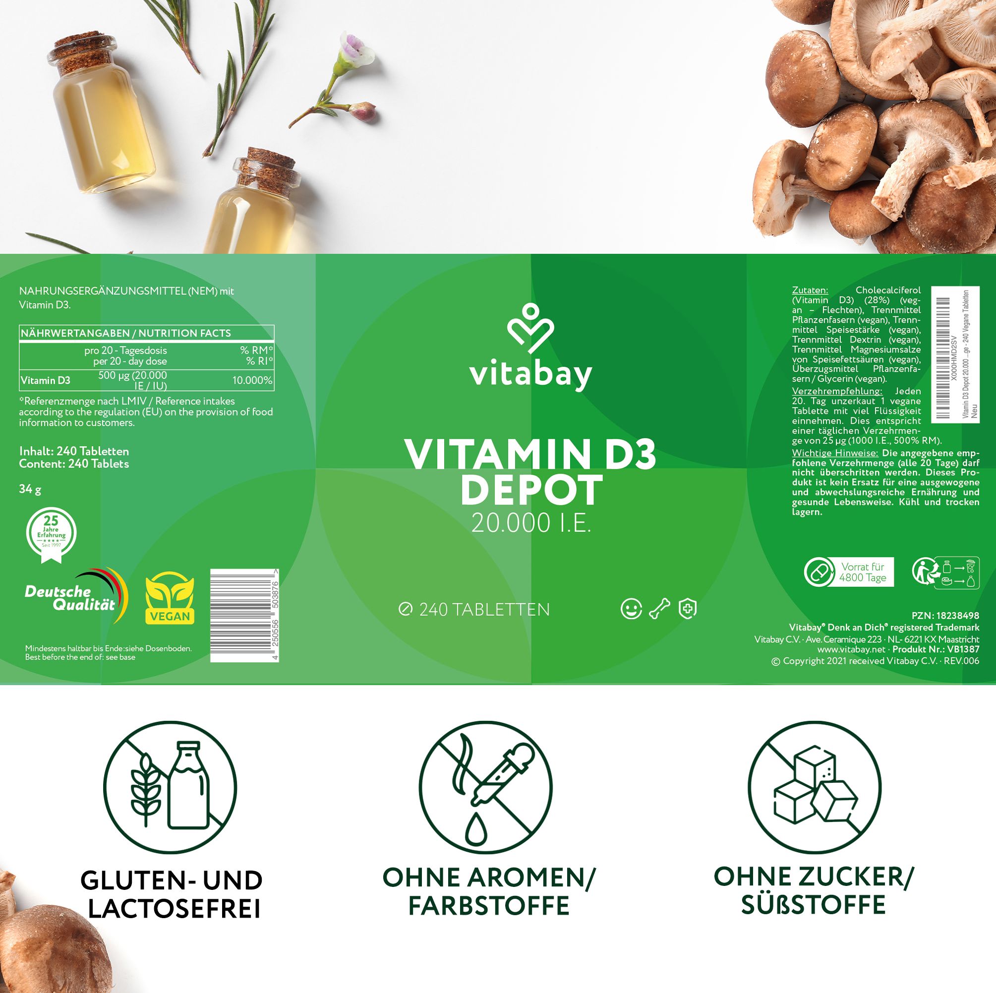 Vitabay Vitamin D3 Depot 20.000 I.E.