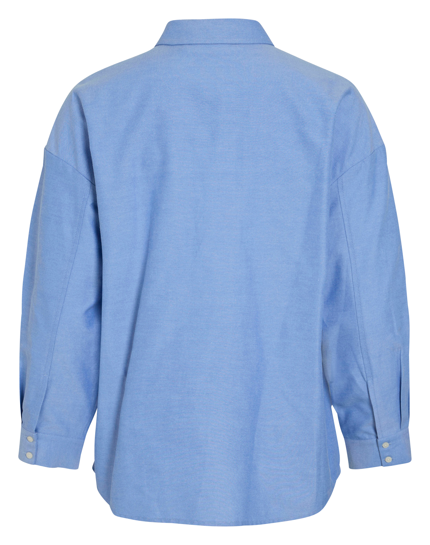 DRISA - Chemise droite oversize en coton mélangé | Bleu