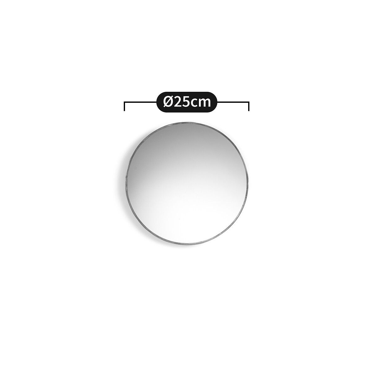 LA REDOUTE INTERIEURS<br>Espelho redondo de aço Ø25 cm, Uyova