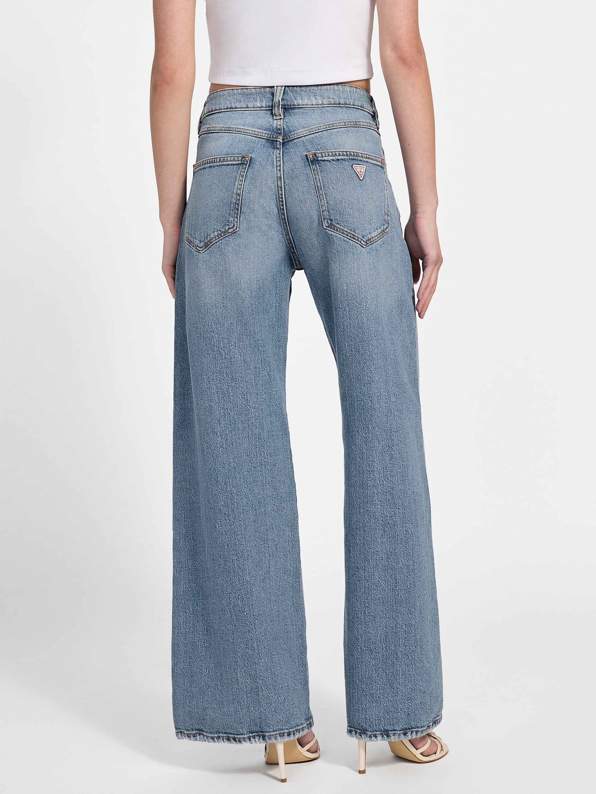 Calça jeans Eco Bellflower de perna larga