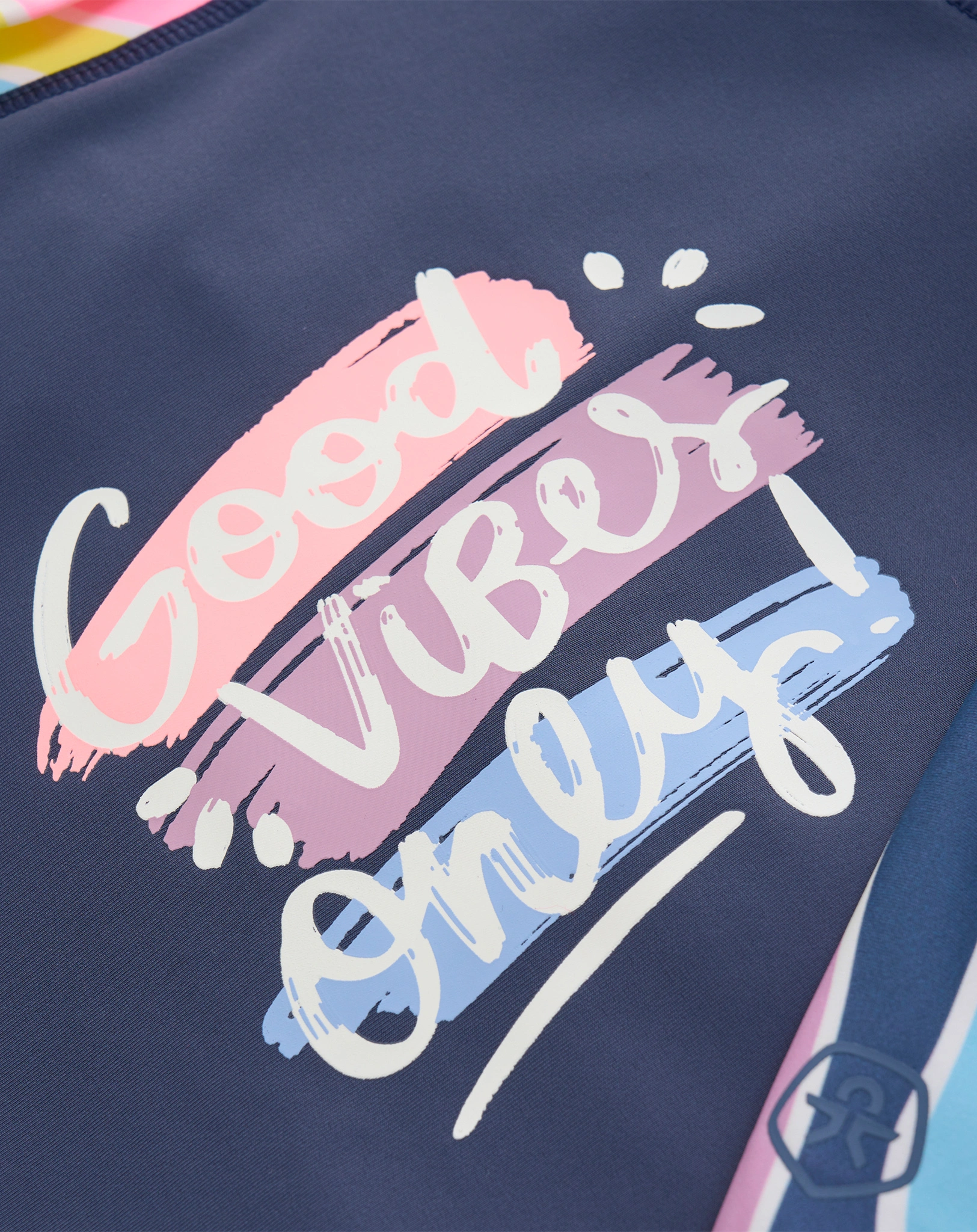 Langarm-Badeshirt GOOD VIBES ONLY in lavender mist