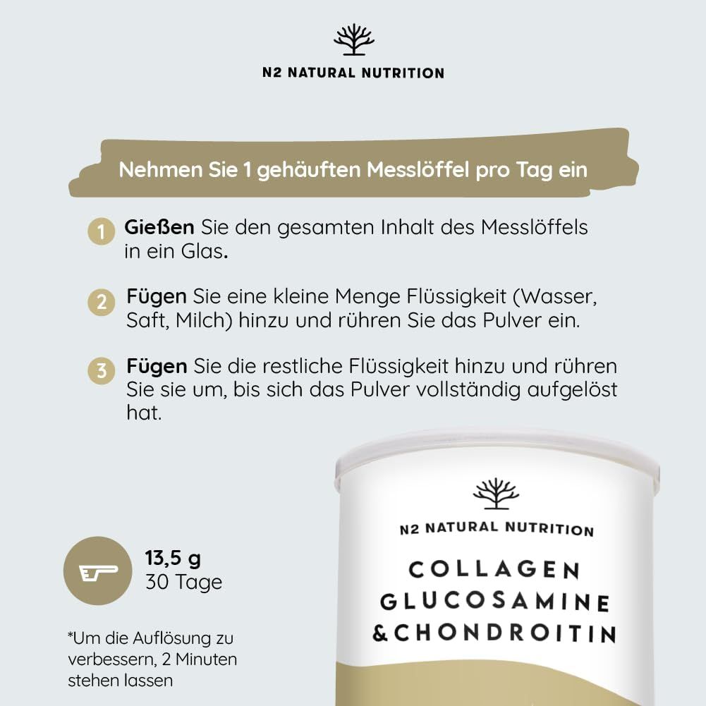 N2 Natural Nutrition Collagen Glucosamine & Chondroitin Pulver