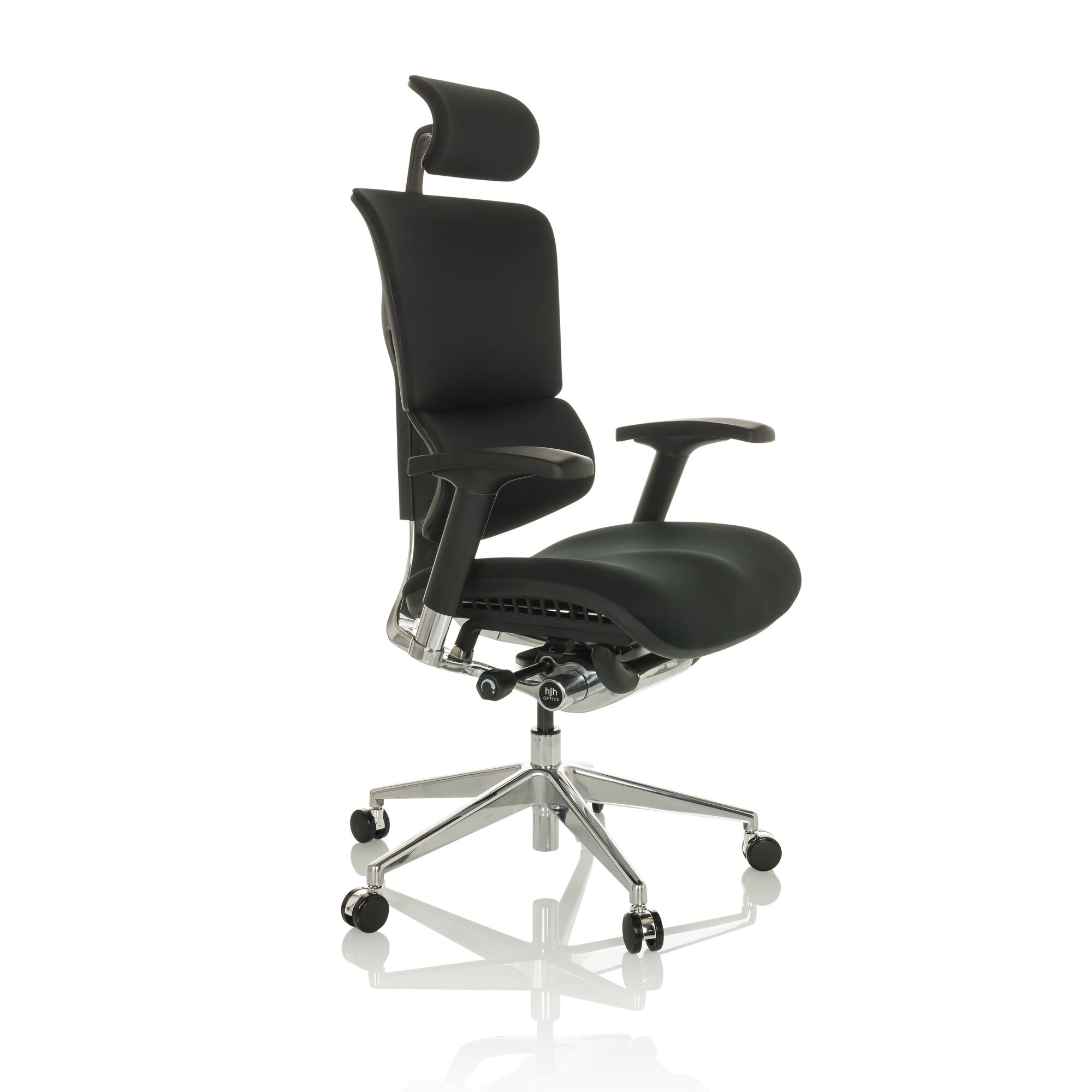 High End Bürostuhl ERGO-U2 F Stoff mit Armlehnen (höhenverstellbar) hjh OFFICE