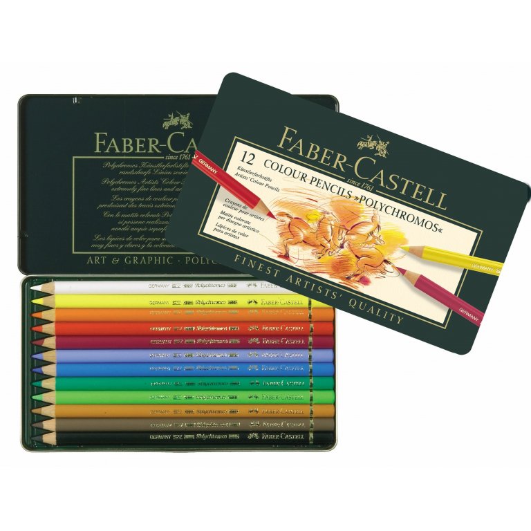 Faber-Castell Polychromos Farbstift, 12er-Set