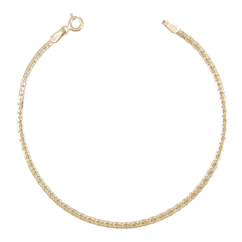 Bracelet Femme Or Jaune - Maille Haricot