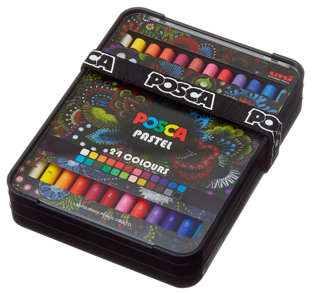Posca - Vokspasteller - Klare og intense farver (24 stk)