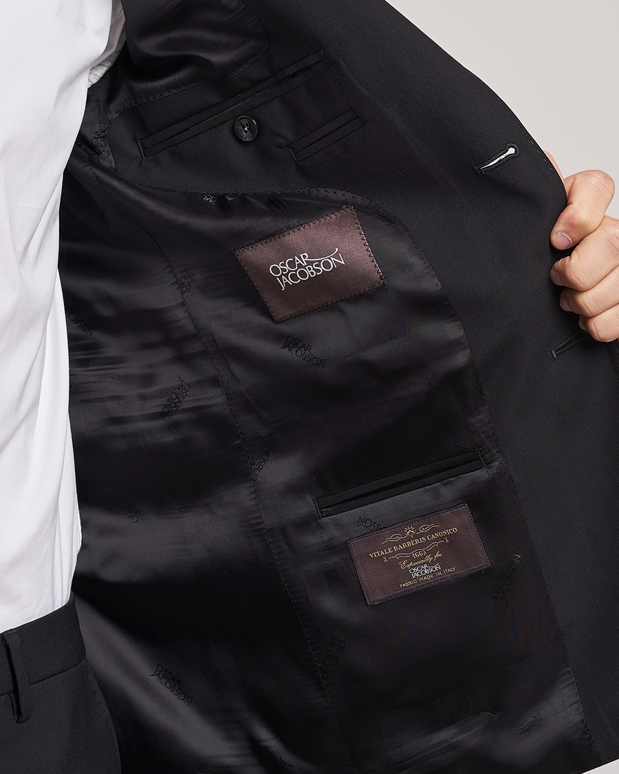 Oscar Jacobson Falk Wool Blazer Black