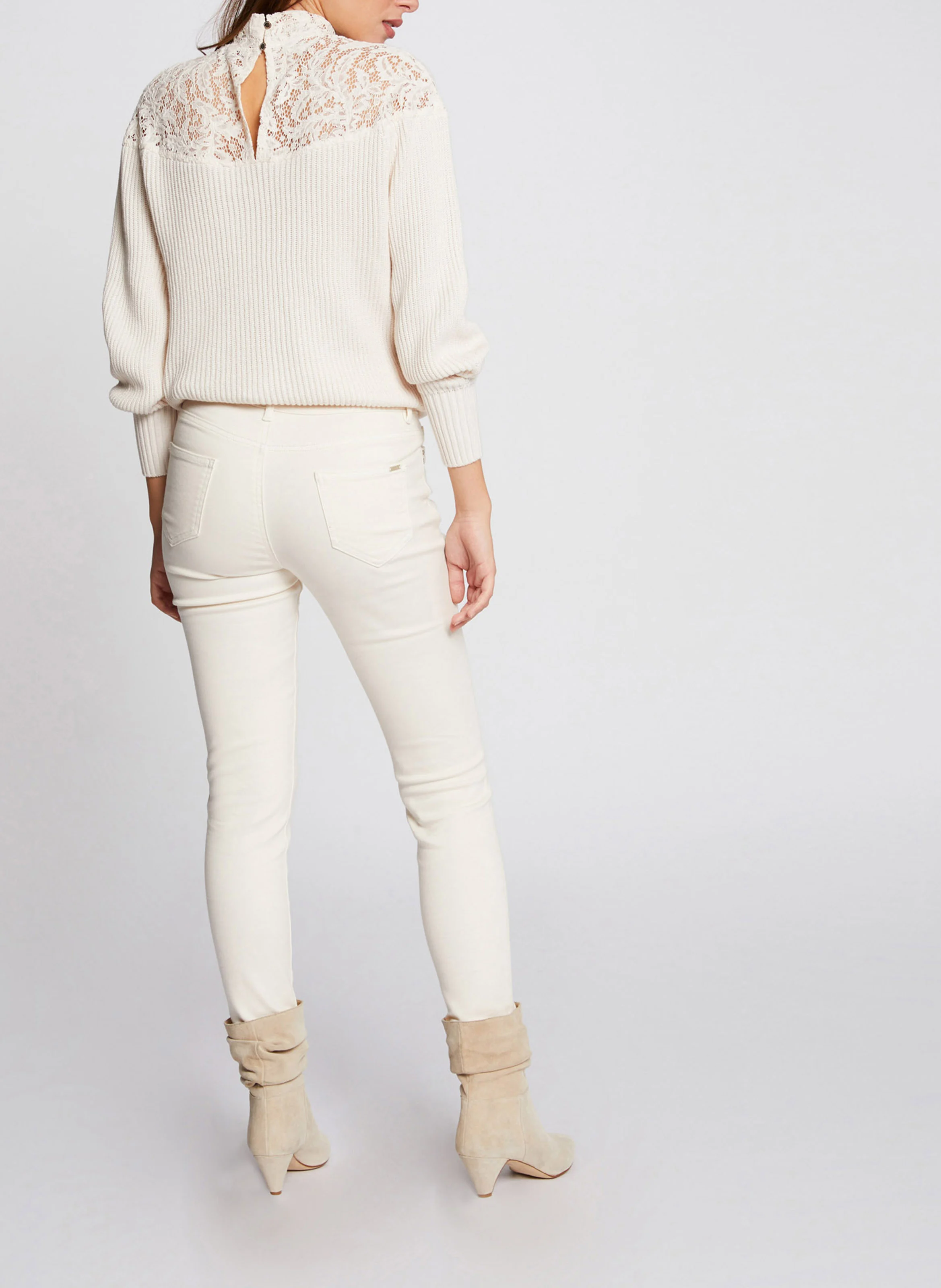 PETRA1 - Jean skinny taille basse | Beige