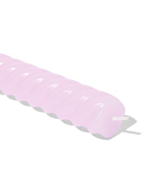 bougie torsadée lilas/rose