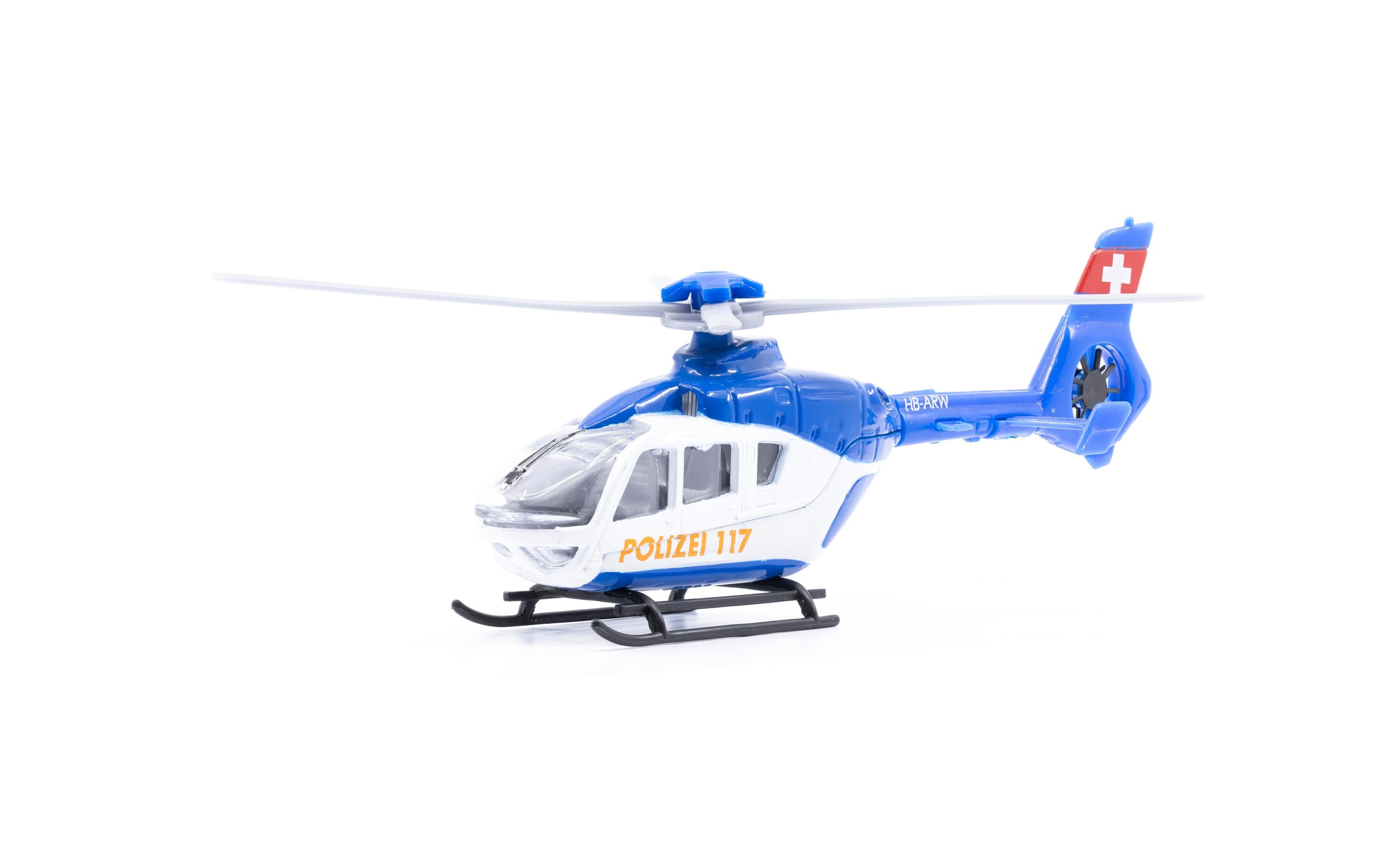 Toy EC-135 Polizei Helikopter 1:72Mini Polizei Helikopter ca. 13 cm