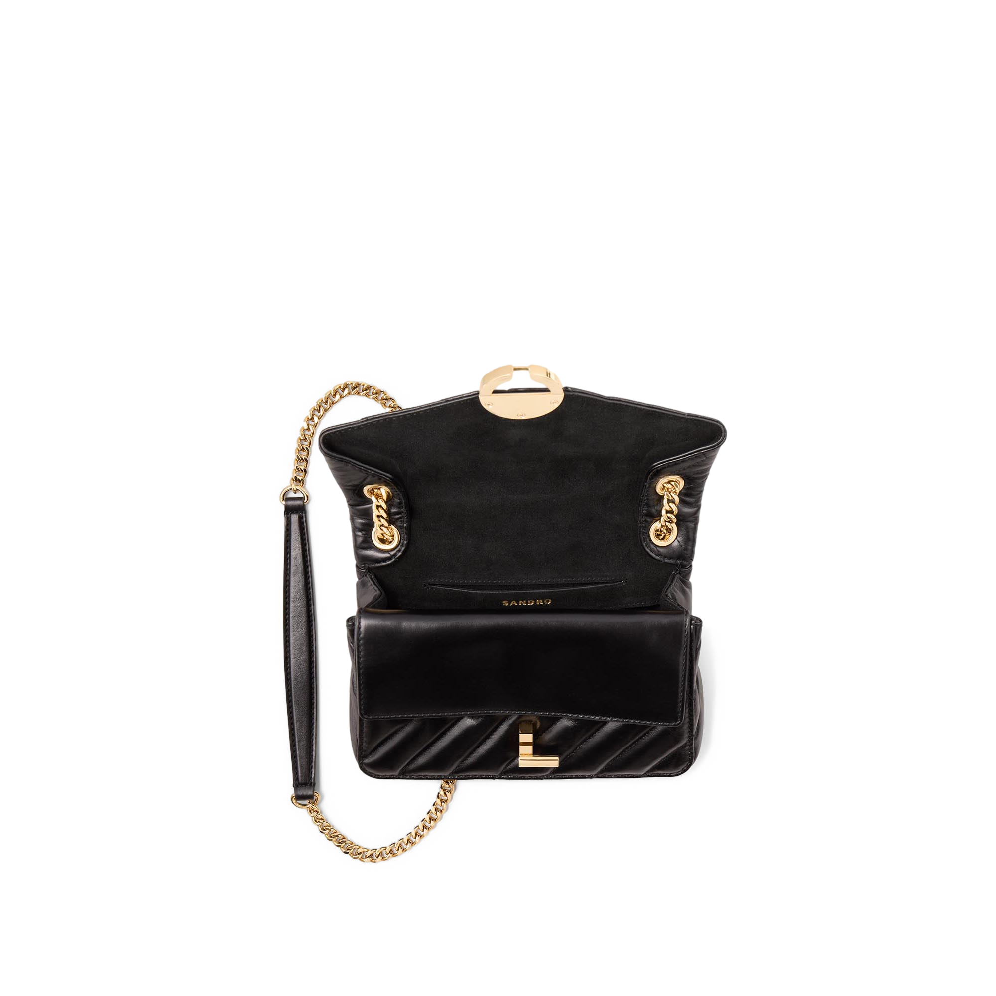 Petit sac en cuir matelassé | Noir
