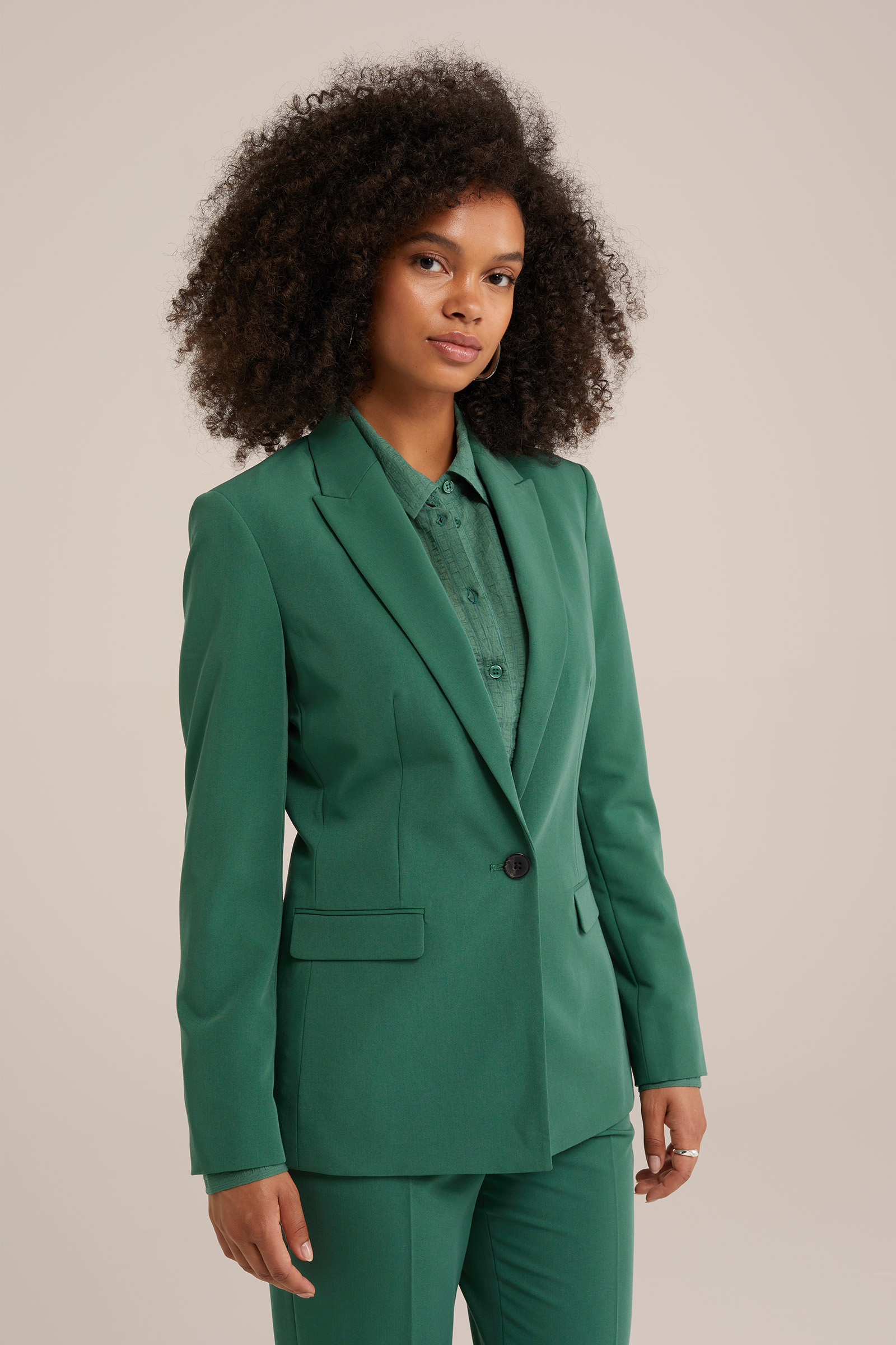getailleerde blazer WE Fashion Legergroen