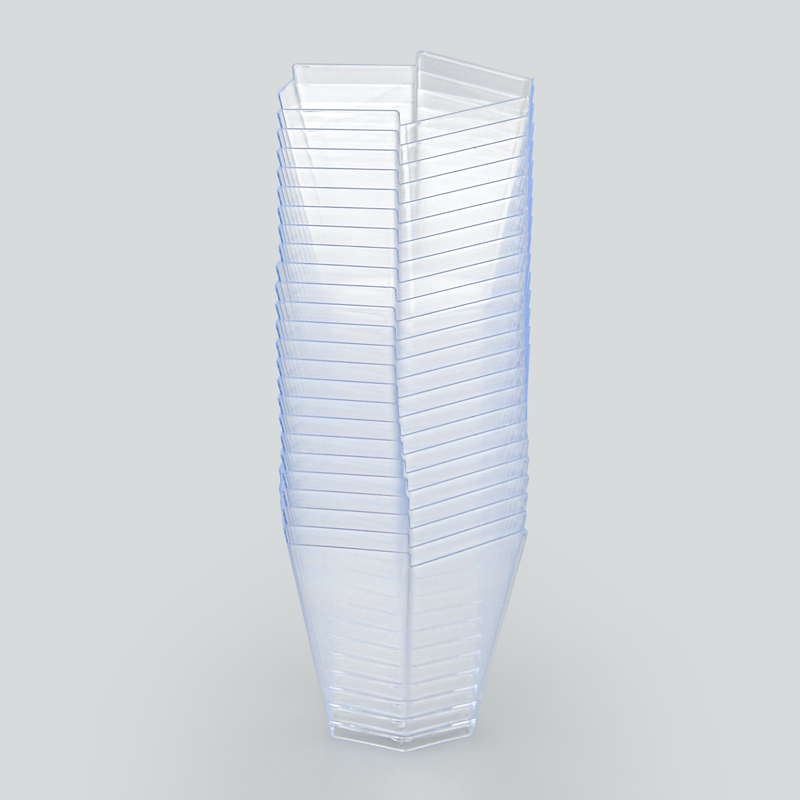 Lot de 24 verrines hexagonales transparentes
